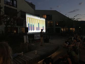 Zu Beginn erklären wir, wie das VeloKino funktioniert.